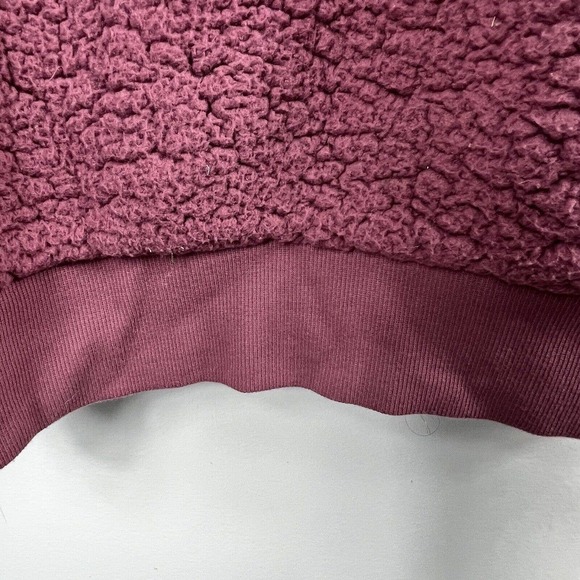 Zella Mauve Pink Teddy Bear Sherpa Jacket Size L Snap Button - Picture 8 of 13